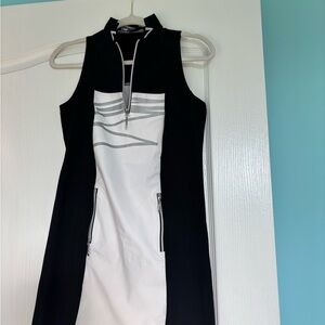 Jamie Sadock Black and White Zip-Front